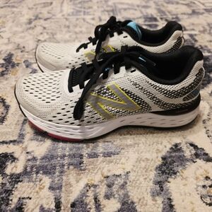 ew Balance 680v6 Running Shoes White Black Yellow Pink Size 6.5
